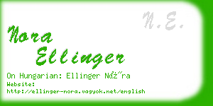nora ellinger business card